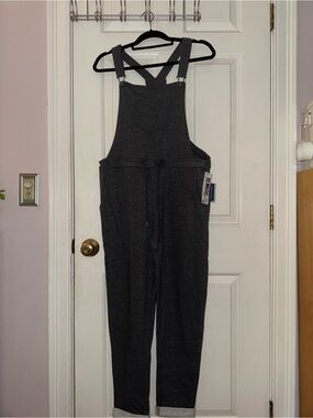 Charcoal Gray Women's Cotton-Blend Overalls